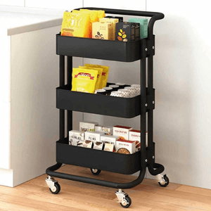 Carrinho Organizador Multiuso Preto - Dolce Home -2-